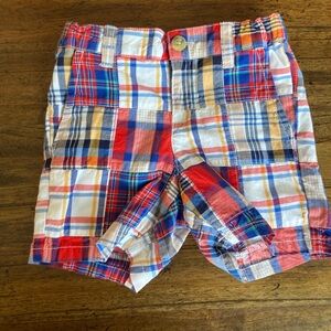 Janie and Jack Colorful Plaid Kids Shorts